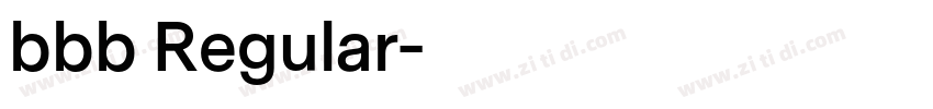 bbb Regular字体转换